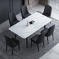Simplicity Style Home Sintered Stone Dining Table 4 Legs Carbon Steel Base Rectangle Table Clearhalo ' dining_table' 'Dining Tables & Seating' 'Dining Tables' 'furn' 'furn_dining_table' 'Furniture' 'furniture_dining_table' 'Kitchen & Dining Furniture' 'kitchen&dining_furn' 'kitchen' 'kitchen_dining_table' 3900670