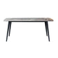 Metal Contemporary Rectangular Dining Table Sintered Stone Table with 4 Metal Legs Gray Without Chairs Clearhalo ' dining_table' 'Dining Tables & Seating' 'Dining Tables' 'furn' 'furn_dining_table' 'Furniture' 'furniture_dining_table' 'Kitchen & Dining Furniture' 'kitchen&dining_furn' 'kitchen' 'kitchen_dining_table' 3900701