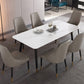 Industrial Style White Sintered Stone Dining Table 4 Legs Base Rectangle Table for Home Clearhalo ' dining_table' 'Dining Tables & Seating' 'Dining Tables' 'furn' 'furn_dining_table' 'Furniture' 'furniture_dining_table' 'Kitchen & Dining Furniture' 'kitchen&dining_furn' 'kitchen' 'kitchen_dining_table' 3900718