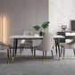 Industrial Style White Sintered Stone Dining Table 4 Legs Base Rectangle Table for Home Clearhalo ' dining_table' 'Dining Tables & Seating' 'Dining Tables' 'furn' 'furn_dining_table' 'Furniture' 'furniture_dining_table' 'Kitchen & Dining Furniture' 'kitchen&dining_furn' 'kitchen' 'kitchen_dining_table' 3900719