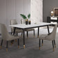 Industrial Style White Sintered Stone Dining Table 4 Legs Base Rectangle Table for Home Clearhalo ' dining_table' 'Dining Tables & Seating' 'Dining Tables' 'furn' 'furn_dining_table' 'Furniture' 'furniture_dining_table' 'Kitchen & Dining Furniture' 'kitchen&dining_furn' 'kitchen' 'kitchen_dining_table' 3900721