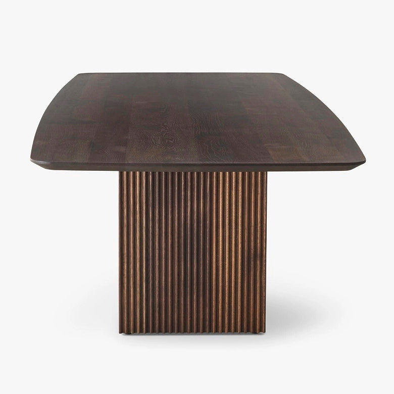 Rectangle Double Pedestal Modern Dining Table Wood Color Fixed Table with Solid Wood Clearhalo ' dining_table' 'Dining Tables & Seating' 'Dining Tables' 'furn' 'furn_dining_table' 'Furniture' 'furniture_dining_table' 'Kitchen & Dining Furniture' 'kitchen&dining_furn' 'kitchen' 'kitchen_dining_table' 3900735