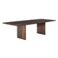 Rectangle Double Pedestal Modern Dining Table Wood Color Fixed Table with Solid Wood Brown Without Chairs Clearhalo ' dining_table' 'Dining Tables & Seating' 'Dining Tables' 'furn' 'furn_dining_table' 'Furniture' 'furniture_dining_table' 'Kitchen & Dining Furniture' 'kitchen&dining_furn' 'kitchen' 'kitchen_dining_table' 3900738