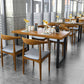 Rectangle Wood Color Dining Table Solid Wood Table with Double Pedestal Clearhalo ' dining_table' 'Dining Tables & Seating' 'Dining Tables' 'furn' 'furn_dining_table' 'Furniture' 'furniture_dining_table' 'Kitchen & Dining Furniture' 'kitchen&dining_furn' 'kitchen' 'kitchen_dining_table' 3900750