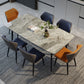 Industrial Style Sintered Stone Dining Table 4 Legs Carbon Steel Base Rectangle Table Clearhalo ' dining_table' 'Dining Tables & Seating' 'Dining Tables' 'furn' 'furn_dining_table' 'Furniture' 'furniture_dining_table' 'Kitchen & Dining Furniture' 'kitchen&dining_furn' 'kitchen' 'kitchen_dining_table' 3900775