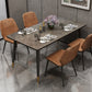 Metal Industrial Rectangle Table Sintered Stone Table for Kitchen and Dining Room Clearhalo ' dining_table' 'Dining Tables & Seating' 'Dining Tables' 'furn' 'furn_dining_table' 'Furniture' 'furniture_dining_table' 'Kitchen & Dining Furniture' 'kitchen&dining_furn' 'kitchen' 'kitchen_dining_table' 3900800