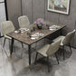 Metal Industrial Rectangle Table Sintered Stone Table for Kitchen and Dining Room Clearhalo ' dining_table' 'Dining Tables & Seating' 'Dining Tables' 'furn' 'furn_dining_table' 'Furniture' 'furniture_dining_table' 'Kitchen & Dining Furniture' 'kitchen&dining_furn' 'kitchen' 'kitchen_dining_table' 3900801