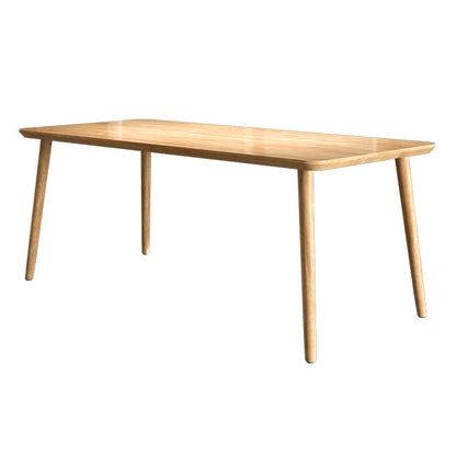 Rectangle 4 Legs Contemporary Dining Table Wood Color Fixed Table of Solid Wood Without Chairs Clearhalo ' dining_table' 'Dining Tables & Seating' 'Dining Tables' 'furn' 'furn_dining_table' 'Furniture' 'furniture_dining_table' 'Kitchen & Dining Furniture' 'kitchen&dining_furn' 'kitchen' 'kitchen_dining_table' 3900826