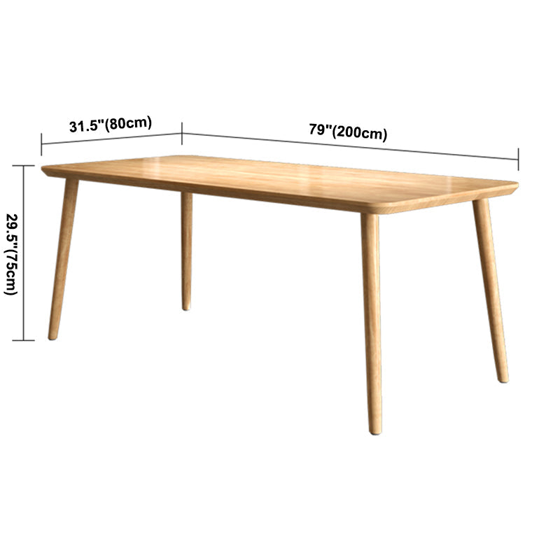 Rectangle 4 Legs Contemporary Dining Table Wood Color Fixed Table of Solid Wood Clearhalo ' dining_table' 'Dining Tables & Seating' 'Dining Tables' 'furn' 'furn_dining_table' 'Furniture' 'furniture_dining_table' 'Kitchen & Dining Furniture' 'kitchen&dining_furn' 'kitchen' 'kitchen_dining_table' 3900837