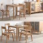 Square Industrial Dining Table Wood Color Fixed Table with White Oakwood Clearhalo ' dining_table' 'Dining Tables & Seating' 'Dining Tables' 'furn' 'furn_dining_table' 'Furniture' 'furniture_dining_table' 'Kitchen & Dining Furniture' 'kitchen&dining_furn' 'kitchen' 'kitchen_dining_table' 3900861