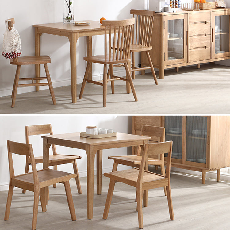 Square Industrial Dining Table Wood Color Fixed Table with White Oakwood Clearhalo ' dining_table' 'Dining Tables & Seating' 'Dining Tables' 'furn' 'furn_dining_table' 'Furniture' 'furniture_dining_table' 'Kitchen & Dining Furniture' 'kitchen&dining_furn' 'kitchen' 'kitchen_dining_table' 3900861