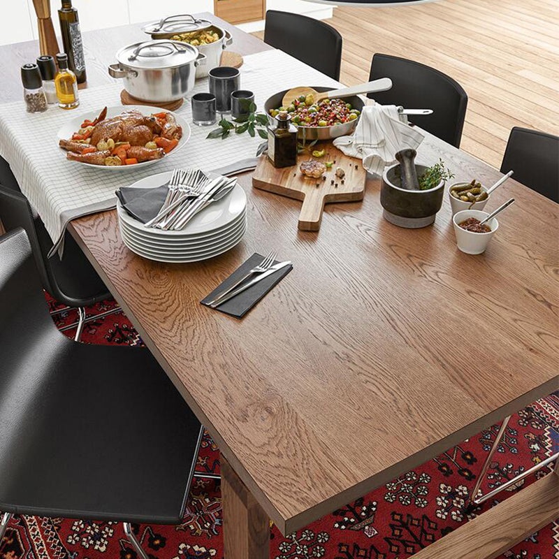 Solid Wood Contemporary Rectangular Dining Table Wood Top Table with Sled Base Clearhalo ' dining_table' 'Dining Tables & Seating' 'Dining Tables' 'furn' 'furn_dining_table' 'Furniture' 'furniture_dining_table' 'Kitchen & Dining Furniture' 'kitchen&dining_furn' 'kitchen' 'kitchen_dining_table' 3900875