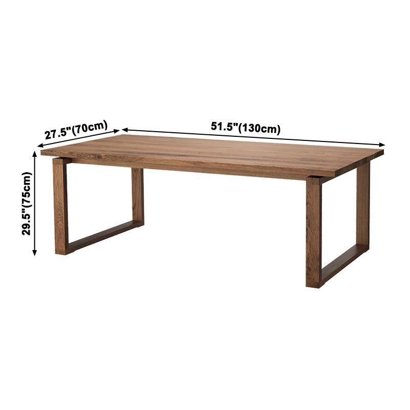 Solid Wood Contemporary Rectangular Dining Table Wood Top Table with Sled Base Clearhalo ' dining_table' 'Dining Tables & Seating' 'Dining Tables' 'furn' 'furn_dining_table' 'Furniture' 'furniture_dining_table' 'Kitchen & Dining Furniture' 'kitchen&dining_furn' 'kitchen' 'kitchen_dining_table' 3900879