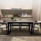 Rectangle Sintered Stone Grey Dining Table Simplicity Double Pedestal Table for Dining Room Clearhalo ' dining_table' 'Dining Tables & Seating' 'Dining Tables' 'furn' 'furn_dining_table' 'Furniture' 'furniture_dining_table' 'Kitchen & Dining Furniture' 'kitchen&dining_furn' 'kitchen' 'kitchen_dining_table' 3900903