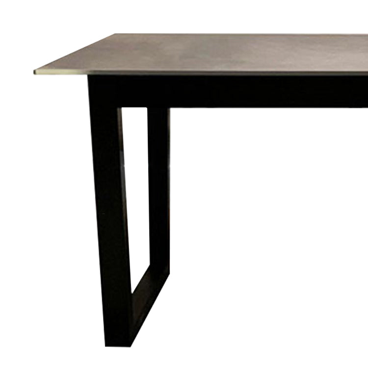 Rectangle Sintered Stone Grey Dining Table Simplicity Double Pedestal Table for Dining Room Clearhalo ' dining_table' 'Dining Tables & Seating' 'Dining Tables' 'furn' 'furn_dining_table' 'Furniture' 'furniture_dining_table' 'Kitchen & Dining Furniture' 'kitchen&dining_furn' 'kitchen' 'kitchen_dining_table' 3900906