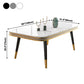 Traditional Luxury Rectangle Dining Table Sintered Stone Table with 4 Legs Clearhalo ' dining_table' 'Dining Tables & Seating' 'Dining Tables' 'furn' 'furn_dining_table' 'Furniture' 'furniture_dining_table' 'Kitchen & Dining Furniture' 'kitchen&dining_furn' 'kitchen' 'kitchen_dining_table' 3900923