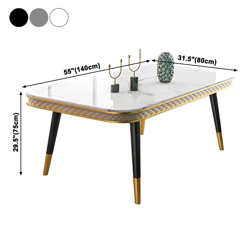 Traditional Luxury Rectangle Dining Table Sintered Stone Table with 4 Legs Clearhalo ' dining_table' 'Dining Tables & Seating' 'Dining Tables' 'furn' 'furn_dining_table' 'Furniture' 'furniture_dining_table' 'Kitchen & Dining Furniture' 'kitchen&dining_furn' 'kitchen' 'kitchen_dining_table' 3900923
