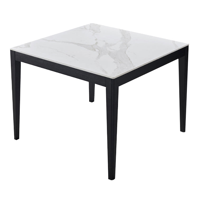 Square Shape White Dining Table Sintered Stone Table Industrial with 4 Legs Without Chairs Clearhalo ' dining_table' 'Dining Tables & Seating' 'Dining Tables' 'furn' 'furn_dining_table' 'Furniture' 'furniture_dining_table' 'Kitchen & Dining Furniture' 'kitchen&dining_furn' 'kitchen' 'kitchen_dining_table' 3900930