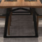 Metal Industrial Rectangle Dining Table Solid Wood Table with Sled Base Clearhalo ' dining_table' 'Dining Tables & Seating' 'Dining Tables' 'furn' 'furn_dining_table' 'Furniture' 'furniture_dining_table' 'Kitchen & Dining Furniture' 'kitchen&dining_furn' 'kitchen' 'kitchen_dining_table' 3900946