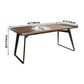 Metal Industrial Rectangle Dining Table Solid Wood Table with Sled Base Clearhalo ' dining_table' 'Dining Tables & Seating' 'Dining Tables' 'furn' 'furn_dining_table' 'Furniture' 'furniture_dining_table' 'Kitchen & Dining Furniture' 'kitchen&dining_furn' 'kitchen' 'kitchen_dining_table' 3900953