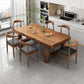 Modern Solid Wood Rectangle Dining Table Brown Kitchen Dining Table with Double Pedestal Bases Clearhalo ' dining_table' 'Dining Tables & Seating' 'Dining Tables' 'furn' 'furn_dining_table' 'Furniture' 'furniture_dining_table' 'Kitchen & Dining Furniture' 'kitchen&dining_furn' 'kitchen' 'kitchen_dining_table' 3900972