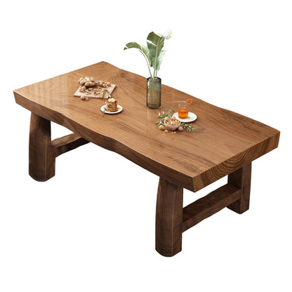 Modern Solid Wood Rectangle Dining Table Brown Kitchen Dining Table with Double Pedestal Bases Without Chairs Clearhalo ' dining_table' 'Dining Tables & Seating' 'Dining Tables' 'furn' 'furn_dining_table' 'Furniture' 'furniture_dining_table' 'Kitchen & Dining Furniture' 'kitchen&dining_furn' 'kitchen' 'kitchen_dining_table' 3900976