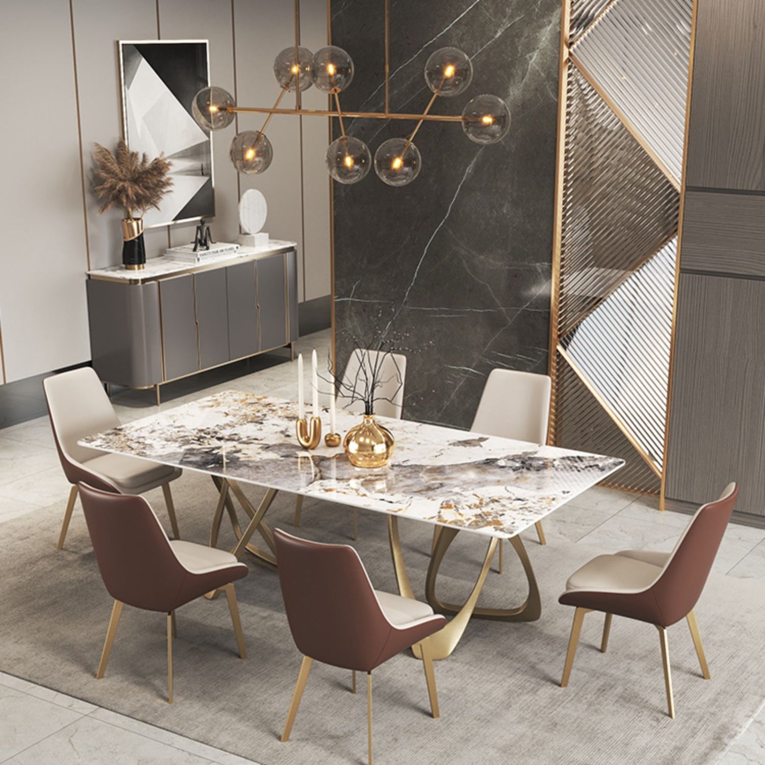 Metal Traditional Luxury Rectangle Table Sintered Stone Table for Dining Room Clearhalo ' dining_table' 'Dining Tables & Seating' 'Dining Tables' 'furn' 'furn_dining_table' 'Furniture' 'furniture_dining_table' 'Kitchen & Dining Furniture' 'kitchen&dining_furn' 'kitchen' 'kitchen_dining_table' 3900998