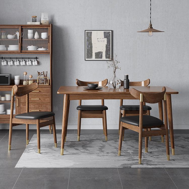 Rectangle Modern Dining Table Wood Color Fixed Table with Ashwood Solid Wood Clearhalo ' dining_table' 'Dining Tables & Seating' 'Dining Tables' 'furn' 'furn_dining_table' 'Furniture' 'furniture_dining_table' 'Kitchen & Dining Furniture' 'kitchen&dining_furn' 'kitchen' 'kitchen_dining_table' 3901004