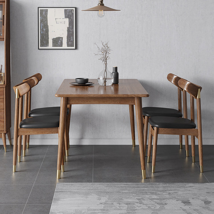 Rectangle Modern Dining Table Wood Color Fixed Table with Ashwood Solid Wood Clearhalo ' dining_table' 'Dining Tables & Seating' 'Dining Tables' 'furn' 'furn_dining_table' 'Furniture' 'furniture_dining_table' 'Kitchen & Dining Furniture' 'kitchen&dining_furn' 'kitchen' 'kitchen_dining_table' 3901006