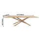 Rectangle Oak Solid Wood Table in Nature Modern Dining Table with Wooden Pedestal Clearhalo ' dining_table' 'Dining Tables & Seating' 'Dining Tables' 'furn' 'furn_dining_table' 'Furniture' 'furniture_dining_table' 'Kitchen & Dining Furniture' 'kitchen&dining_furn' 'kitchen' 'kitchen_dining_table' 3901020