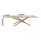Rectangle Oak Solid Wood Table in Nature Modern Dining Table with Wooden Pedestal Clearhalo ' dining_table' 'Dining Tables & Seating' 'Dining Tables' 'furn' 'furn_dining_table' 'Furniture' 'furniture_dining_table' 'Kitchen & Dining Furniture' 'kitchen&dining_furn' 'kitchen' 'kitchen_dining_table' 3901024