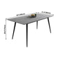 Industrial Gray Sintered Stone Dining Table Rectangle Shape Standard Dining Table for Kitchen Clearhalo ' dining_table' 'Dining Tables & Seating' 'Dining Tables' 'furn' 'furn_dining_table' 'Furniture' 'furniture_dining_table' 'Kitchen & Dining Furniture' 'kitchen&dining_furn' 'kitchen' 'kitchen_dining_table' 3901036