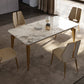 Traditional Luxury Rectangle Dining Table Sintered Stone Table with 4 Metal Legs Clearhalo ' dining_table' 'Dining Tables & Seating' 'Dining Tables' 'furn' 'furn_dining_table' 'Furniture' 'furniture_dining_table' 'Kitchen & Dining Furniture' 'kitchen&dining_furn' 'kitchen' 'kitchen_dining_table' 3901066