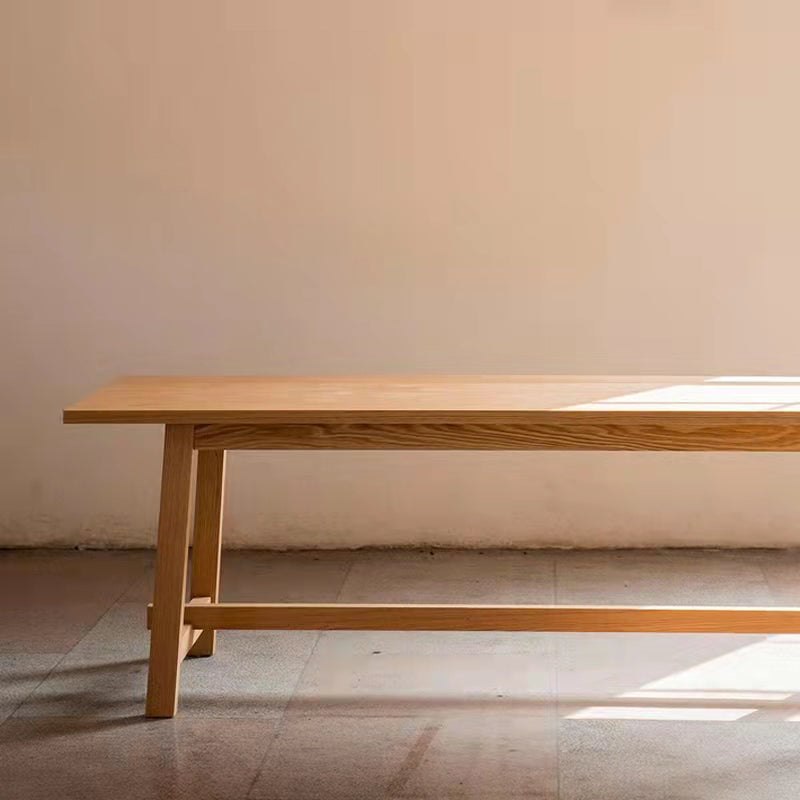 Rectangle Solid Wood Table in Nature Modern Dining Table with Trestle Base for Restaurant Clearhalo ' dining_table' 'Dining Tables & Seating' 'Dining Tables' 'furn' 'furn_dining_table' 'Furniture' 'furniture_dining_table' 'Kitchen & Dining Furniture' 'kitchen&dining_furn' 'kitchen' 'kitchen_dining_table' 3901076