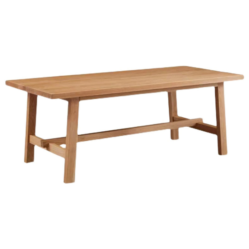 Rectangle Solid Wood Table in Nature Modern Dining Table with Trestle Base for Restaurant Without Chairs Clearhalo ' dining_table' 'Dining Tables & Seating' 'Dining Tables' 'furn' 'furn_dining_table' 'Furniture' 'furniture_dining_table' 'Kitchen & Dining Furniture' 'kitchen&dining_furn' 'kitchen' 'kitchen_dining_table' 3901077