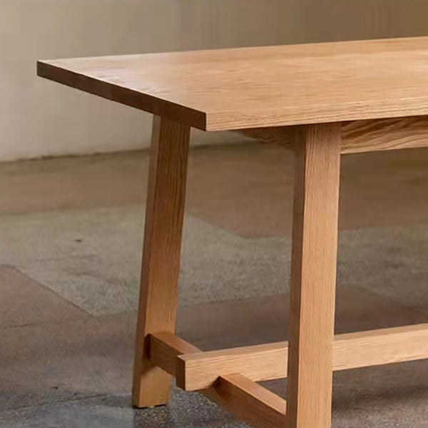 Rectangle Solid Wood Table in Nature Modern Dining Table with Trestle Base for Restaurant Clearhalo ' dining_table' 'Dining Tables & Seating' 'Dining Tables' 'furn' 'furn_dining_table' 'Furniture' 'furniture_dining_table' 'Kitchen & Dining Furniture' 'kitchen&dining_furn' 'kitchen' 'kitchen_dining_table' 3901079