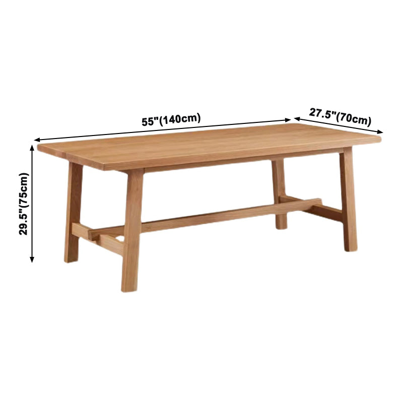 Rectangle Solid Wood Table in Nature Modern Dining Table with Trestle Base for Restaurant Clearhalo ' dining_table' 'Dining Tables & Seating' 'Dining Tables' 'furn' 'furn_dining_table' 'Furniture' 'furniture_dining_table' 'Kitchen & Dining Furniture' 'kitchen&dining_furn' 'kitchen' 'kitchen_dining_table' 3901082