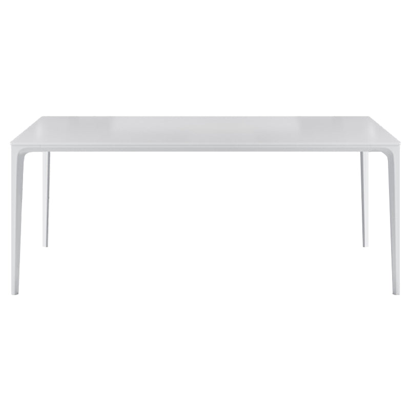 Metal Contemporary Rectangular Table White Sintered Stone Dining Table with 4 Legs White Clearhalo ' dining_table' 'Dining Tables & Seating' 'Dining Tables' 'Furniture' 'furniture_dining_table' 'Kitchen & Dining Furniture' 'kitchen&dining_furn' 'kitchen' 'kitchen_dining_table' 3901092