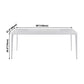 Metal Contemporary Rectangular Table White Sintered Stone Dining Table with 4 Legs Clearhalo ' dining_table' 'Dining Tables & Seating' 'Dining Tables' 'Furniture' 'furniture_dining_table' 'Kitchen & Dining Furniture' 'kitchen&dining_furn' 'kitchen' 'kitchen_dining_table' 3901101