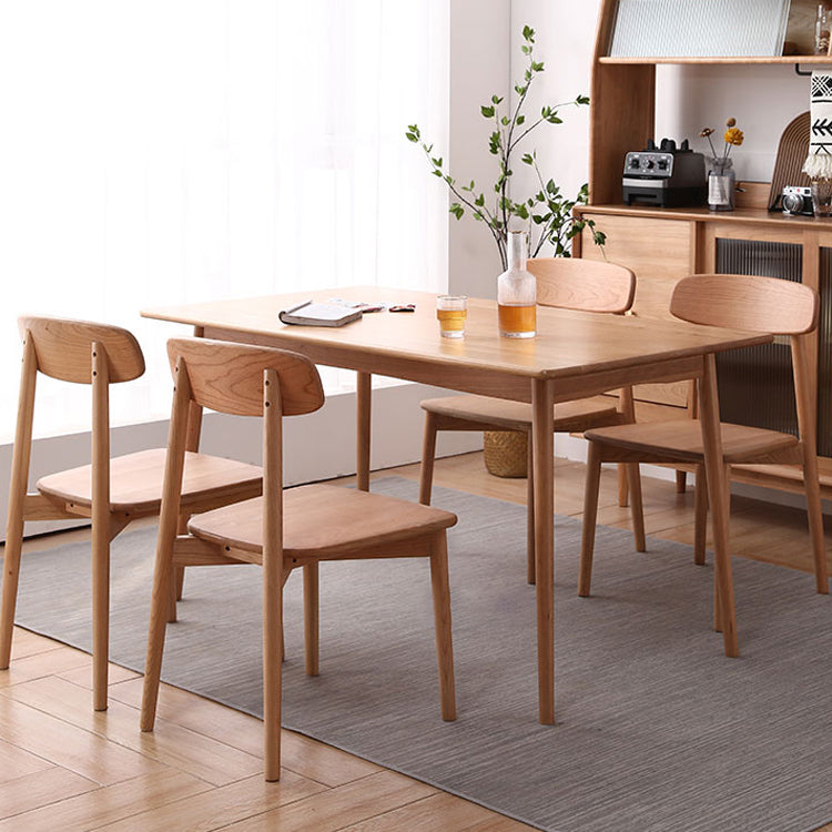Solid Wood 4 Legs Dining Site Table Contemporary Dinette Table for Home Kitchen Clearhalo ' dining_table' 'Dining Tables & Seating' 'Dining Tables' 'furn' 'furn_dining_table' 'Furniture' 'furniture_dining_table' 'Kitchen & Dining Furniture' 'kitchen&dining_furn' 'kitchen' 'kitchen_dining_table' 3901104