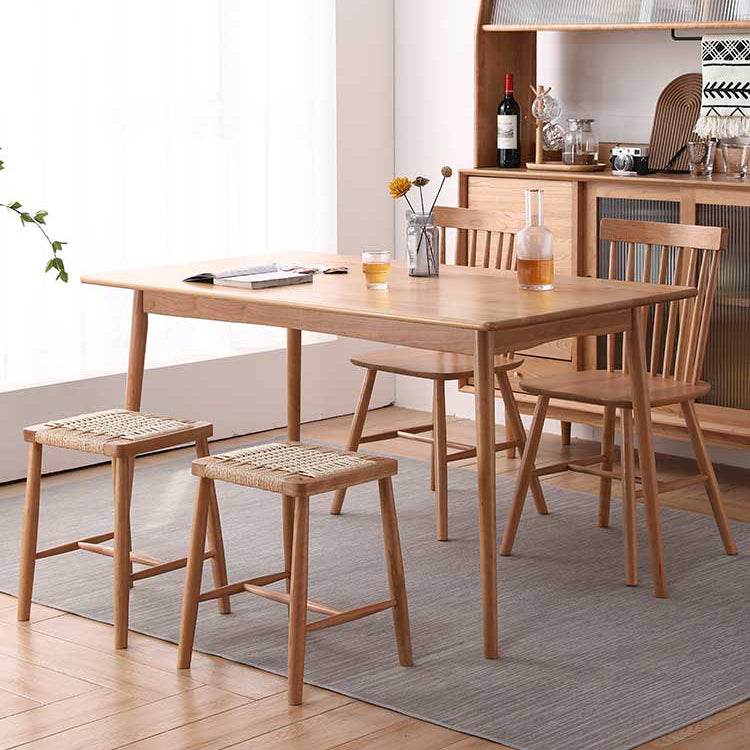 Solid Wood 4 Legs Dining Site Table Contemporary Dinette Table for Home Kitchen Clearhalo ' dining_table' 'Dining Tables & Seating' 'Dining Tables' 'furn' 'furn_dining_table' 'Furniture' 'furniture_dining_table' 'Kitchen & Dining Furniture' 'kitchen&dining_furn' 'kitchen' 'kitchen_dining_table' 3901114