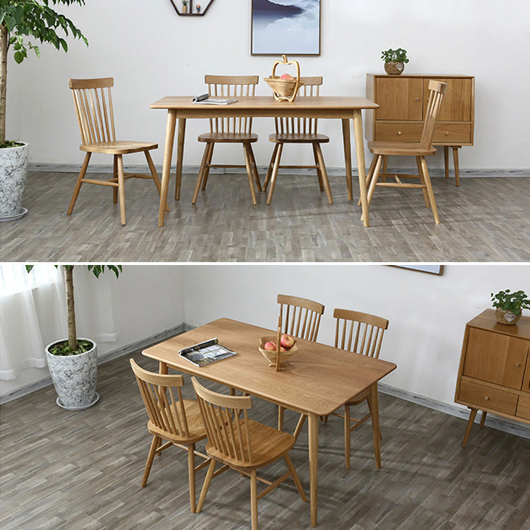 Solid Wood 4 Legs Dining Site Table Contemporary Dinette Table for Home Kitchen Clearhalo ' dining_table' 'Dining Tables & Seating' 'Dining Tables' 'furn' 'furn_dining_table' 'Furniture' 'furniture_dining_table' 'Kitchen & Dining Furniture' 'kitchen&dining_furn' 'kitchen' 'kitchen_dining_table' 3901118