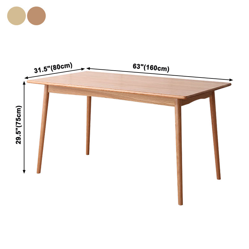 Solid Wood 4 Legs Dining Site Table Contemporary Dinette Table for Home Kitchen Clearhalo ' dining_table' 'Dining Tables & Seating' 'Dining Tables' 'furn' 'furn_dining_table' 'Furniture' 'furniture_dining_table' 'Kitchen & Dining Furniture' 'kitchen&dining_furn' 'kitchen' 'kitchen_dining_table' 3901123