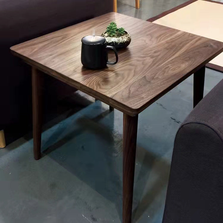 Square 4 Legs Industrial Dining Table Wood Color Fixed Table with Pinewood Solid Wood Clearhalo ' dining_table' 'Dining Tables & Seating' 'Dining Tables' 'furn' 'furn_dining_table' 'Furniture' 'furniture_dining_table' 'Kitchen & Dining Furniture' 'kitchen&dining_furn' 'kitchen' 'kitchen_dining_table' 3901137