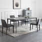 Contemporary Style Sintered Stone Dining Table Rectangle Table with 4 Legs Base Clearhalo ' dining_table' 'Dining Tables & Seating' 'Dining Tables' 'furn' 'furn_dining_table' 'Furniture' 'furniture_dining_table' 'Kitchen & Dining Furniture' 'kitchen&dining_furn' 'kitchen' 'kitchen_dining_table' 3901151