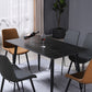Rectangle Sintered Stone Two-Color Dining Table Modern 4 Legs Table for Dining Room Black Without Chairs Clearhalo ' dining_table' 'Dining Tables & Seating' 'Dining Tables' 'furn' 'furn_dining_table' 'Furniture' 'furniture_dining_table' 'Kitchen & Dining Furniture' 'kitchen&dining_furn' 'kitchen' 'kitchen_dining_table' 3901166
