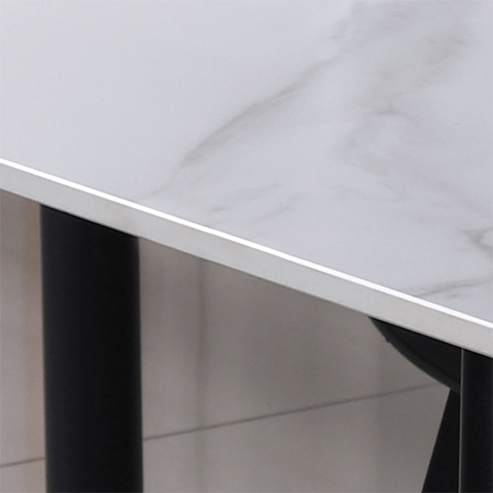 Rectangle Sintered Stone Two-Color Dining Table Modern 4 Legs Table for Dining Room Clearhalo ' dining_table' 'Dining Tables & Seating' 'Dining Tables' 'furn' 'furn_dining_table' 'Furniture' 'furniture_dining_table' 'Kitchen & Dining Furniture' 'kitchen&dining_furn' 'kitchen' 'kitchen_dining_table' 3901169