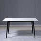 Rectangle Sintered Stone Two-Color Dining Table Modern 4 Legs Table for Dining Room Clearhalo ' dining_table' 'Dining Tables & Seating' 'Dining Tables' 'furn' 'furn_dining_table' 'Furniture' 'furniture_dining_table' 'Kitchen & Dining Furniture' 'kitchen&dining_furn' 'kitchen' 'kitchen_dining_table' 3901173