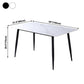 Rectangle Sintered Stone Two-Color Dining Table Modern 4 Legs Table for Dining Room Clearhalo ' dining_table' 'Dining Tables & Seating' 'Dining Tables' 'furn' 'furn_dining_table' 'Furniture' 'furniture_dining_table' 'Kitchen & Dining Furniture' 'kitchen&dining_furn' 'kitchen' 'kitchen_dining_table' 3901177
