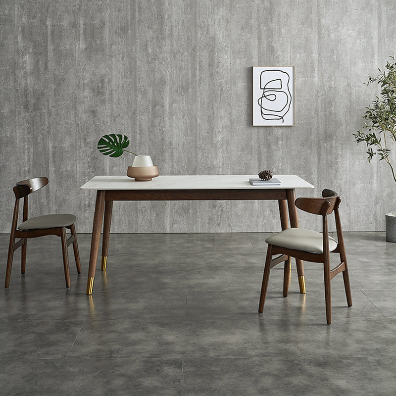 Traditional Luxury Rectangle Dining Table White Sintered Stone Table with 4 Legs Clearhalo ' dining_table' 'Dining Tables & Seating' 'Dining Tables' 'furn' 'furn_dining_table' 'Furniture' 'furniture_dining_table' 'Kitchen & Dining Furniture' 'kitchen&dining_furn' 'kitchen' 'kitchen_dining_table' 3901199